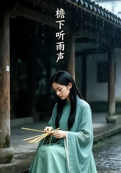 檐下听雨下一句