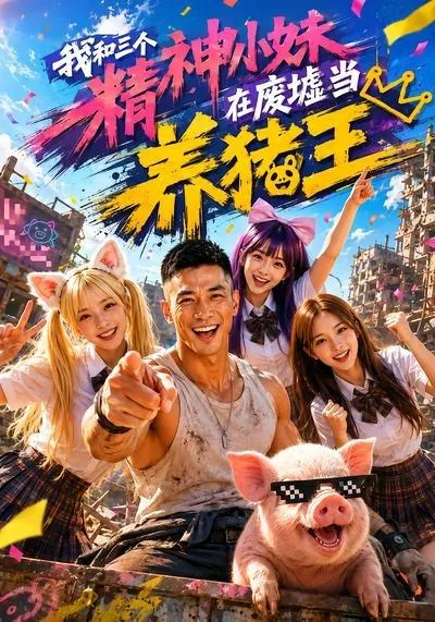 我和三个精神小妹在废墟当养猪王漫画